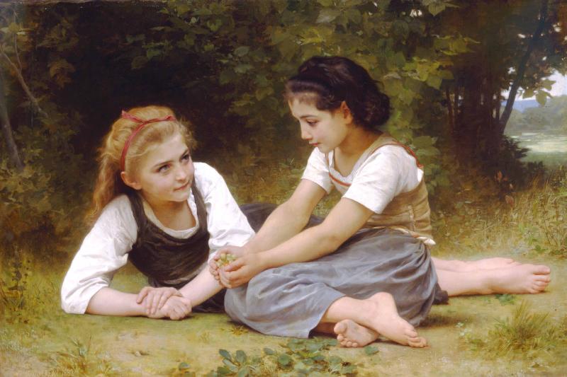 William-Adolphe Bouguereau The Nut Gatherers oil painting picture